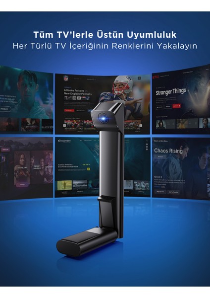 Envisual LED 3 Lite Tv Arkası LED Şerit Ambiyans Aydınlatma Tv Renk Senkronizasyonu 75-85 Inc Tv'ler ile Uyumludur fırsatları