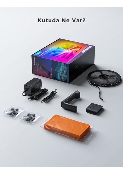 Envisual LED 3 Lite Tv Arkası LED Şerit Ambiyans Aydınlatma Tv Renk Senkronizasyonu 75-85 Inc Tv'ler ile Uyumludur