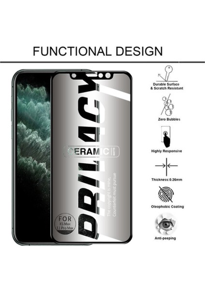 Xiaomi Redmi Note 8 Pro Gizlilik Filtreli Privacy Mat Seramik Hayalet Ekran Koruyucu Yandan Görünmez indirimleri