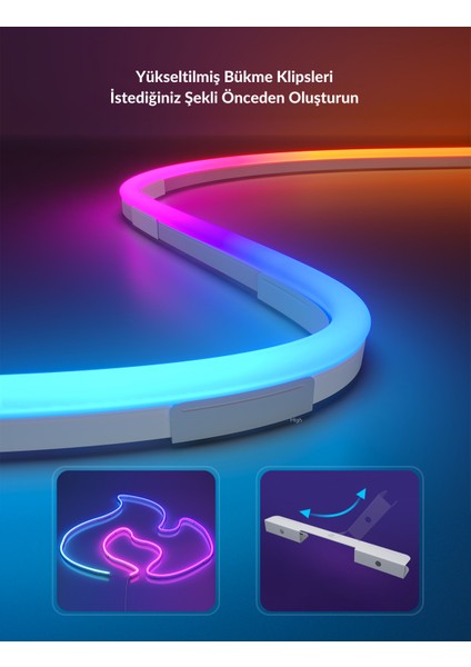 Neon LED Şerit 2.nesil Beyaz Renk Yüksek Parlaklık ve Esnek Malzeme 5m fırsatları