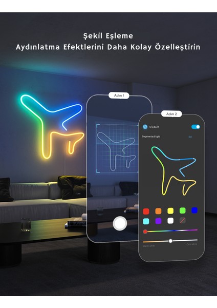 Neon LED Şerit 2.nesil Beyaz Renk Yüksek Parlaklık ve Esnek Malzeme 5m indirimleri