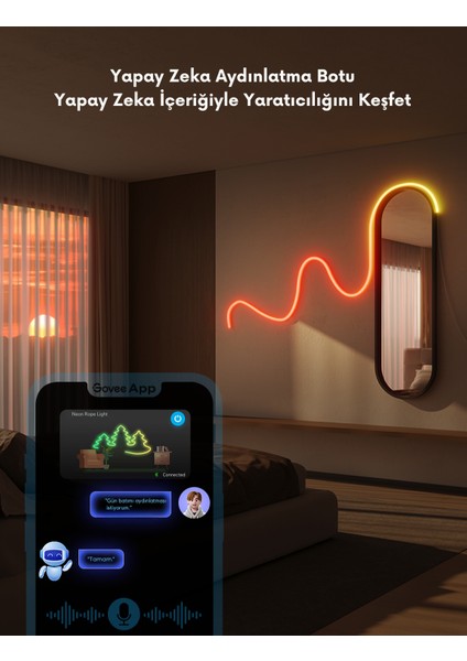 Neon LED Şerit 2.nesil Beyaz Renk Yüksek Parlaklık ve Esnek Malzeme 5m