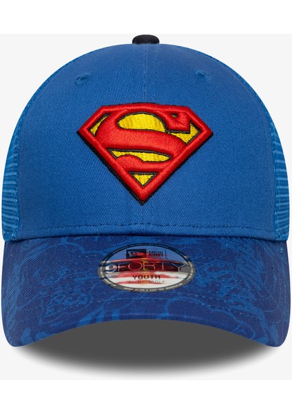 Dc 9forty Trucker Supman Baz Çocuk Mavi Şapka.-