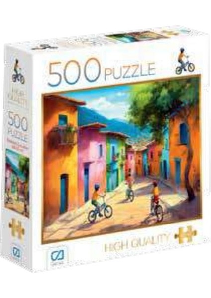 Bisikletli Çocuklar Puzzle 500