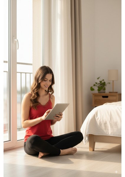 Kadın Düz Renk Dantelli Kolsuz Tek Beden Dar Kesim Likralı Pamuk Tommy Kumaş Askılı Badi fırsatları