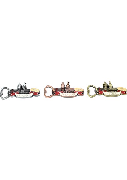 Metal Istanbul Temalı Yöresel Magnet Açacak Model 3