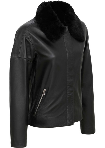 Siyah Hakiki Deri Kadın Hakiki Deri Mont - K23KDM320371-Q3H fiyatları