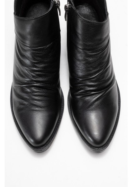 Rule Siyah Hakiki Deri Kadın Kalın Topuklu Bot fiyatları