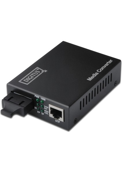 Digitus Media/rate Converter, 10/100BASE-TX - 100BASE-FX (Singlemode 20 Km, Sc)