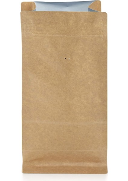Valfli Flat Bottom Kraft Alüminyum Önden Kilitli Ambalaj 12,5X27,5+4,5 CM-500 Gr. 750 Adet