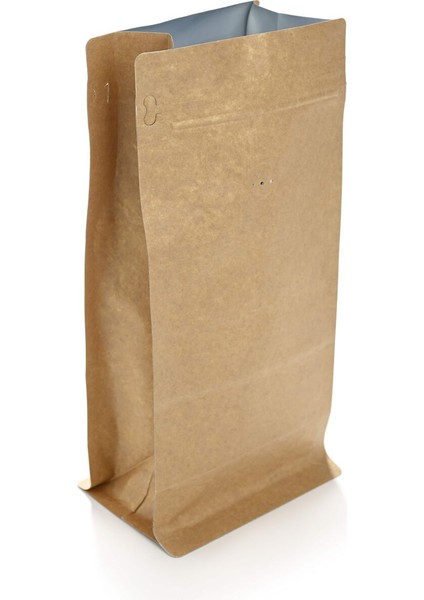 Valfli Flat Bottom Kraft Alüminyum Önden Kilitli Ambalaj 12,5X27,5+4,5 CM-500 Gr. 750 Adet modelleri