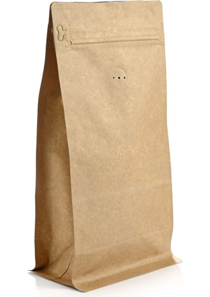 Valfli Flat Bottom Kraft Alüminyum Önden Kilitli Ambalaj 12,5X27,5+4,5 CM-500 Gr. 750 Adet fırsatları