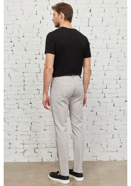 Erkek Taş Slim Fit Dar Kesim 5 Cep Armürlü Esnek Pantolon