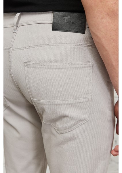 Erkek Taş Slim Fit Dar Kesim 5 Cep Armürlü Esnek Pantolon