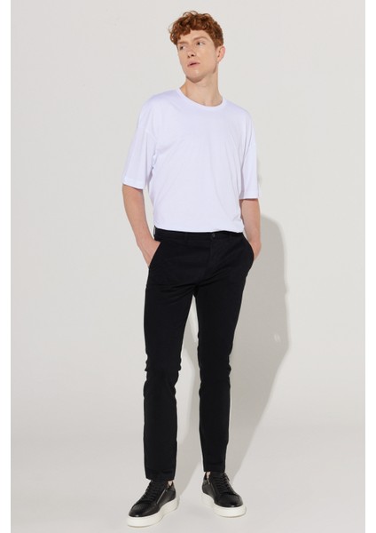 ALTINYILDIZ CLASSICS Erkek Siyah Slim Fit Dar Kesim Pamuklu Esnek Rahat Chino Pantolon indirimleri