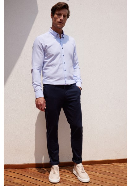 ALTINYILDIZ CLASSICS Erkek Lacivert Slim Fit Dar Kesim Pamuklu Esnek Rahat Chino Pantolon modelleri