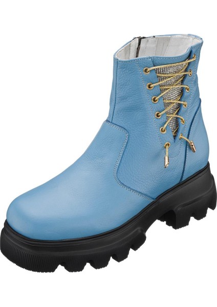 GAYE1003 Bebe Mavisi Dana Derisi Rahat Geniş Kalıp Exra Hafif Eva Taban Özel Seri