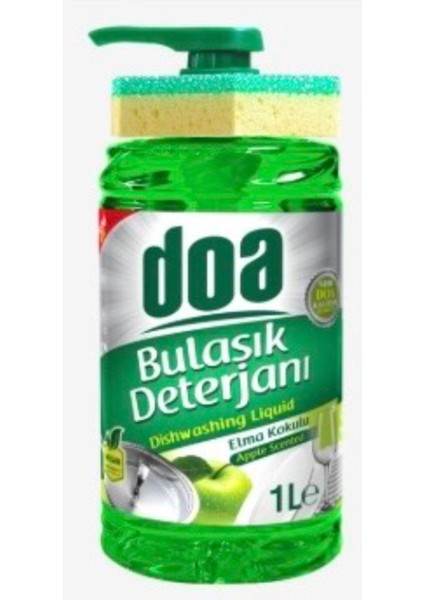 Sıvı Bulaşık Deterjanı Süngerli Elma Kokulu 1000 ml