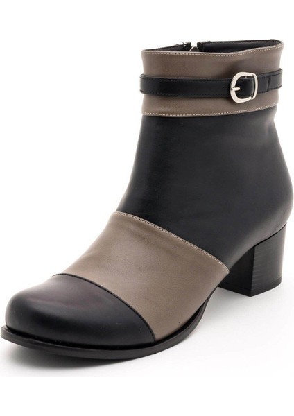 17001 Siyah Vizon Büyük Numara Kadın Ayakkabı