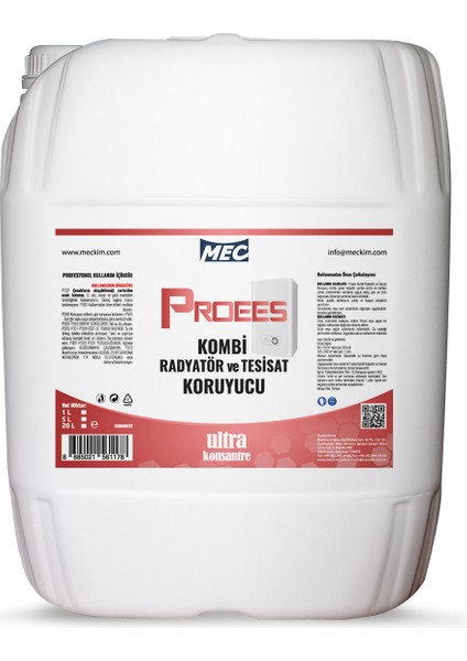 Kombi Radyatör ve Tesisat Koruyucu Proees 20L | Isıtma Sistemi Performans ve Koruma