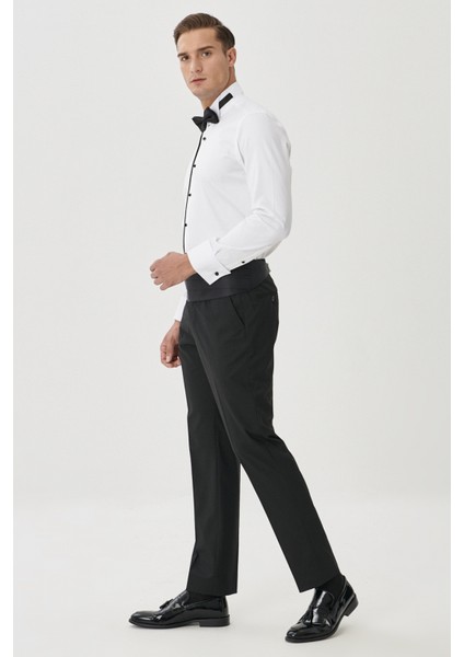 AC&Co / Altınyıldız Classics Erkek Siyah Regular Fit Normal Kesim Yan Cepli Esnek Klasik Pantolon modelleri