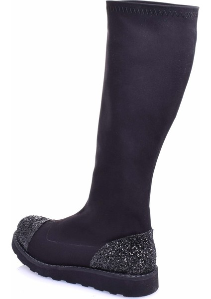 19273 Siyah Strech Kumaş Büyük Numara Kadın Ayakkabı fiyatları