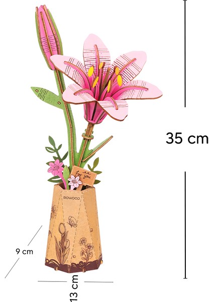 Minyatür Lilyum | Ahşap Lilyum Maketi | 3D Puzzle fiyatları