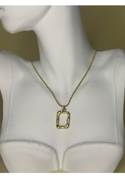 Paslanmaz Çelik Antik Çerçeve Kolye