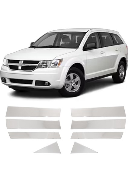 Dodge Journey Uyumlu Krom Kapı Direği 6 Parça Paslanmaz Çelik fiyatları