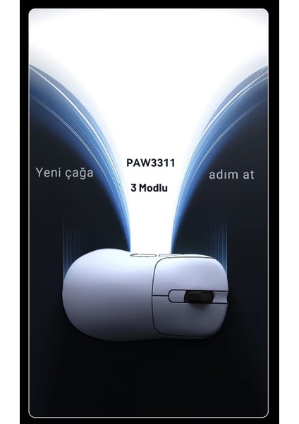 AJ179P Mc 3 Modlu 1000Hz 12.000 Dpı Manyetik Şarj Istasyonlu PAW3311 300 IPS Optik Sensör Gaming Mouse