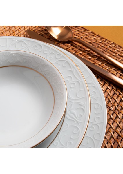 Güral Bahar Dalı 24 Parça 6 Kişilik Yemek Takımı - Gold fırsatları
