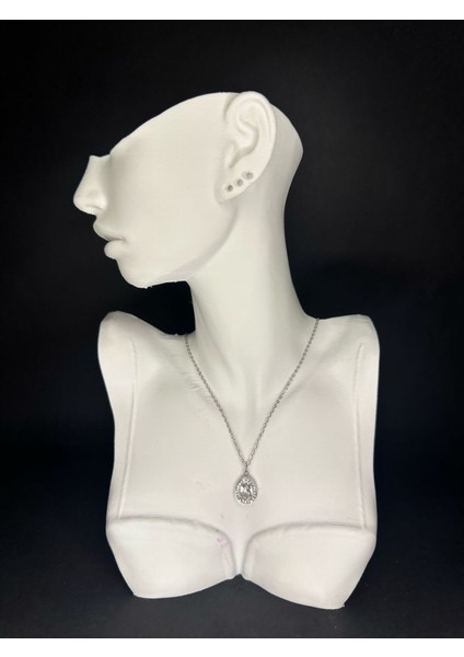 Pndr Model Taşlı Çelik Kolye fiyatları