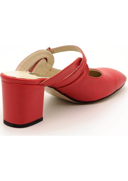2405 Kırmızı Büyük Numara Kadın Terlik Ayakkabı modelleri