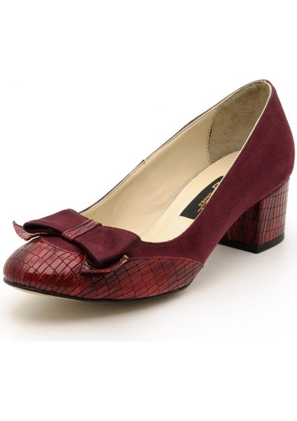 801-51012 Bordo Lezar Büyük Numara Kadın Ayakkabısı indirimleri
