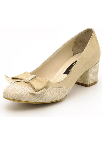 801-51012 Krem Lezar Büyük Numara Kadın Ayakkabısı indirimleri