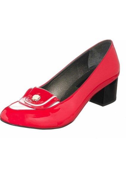 KDR1476 Fuşya Özel Seri Büyük Numara Abiye Kadın Ayakkabısı Rahat Geniş Kalıp