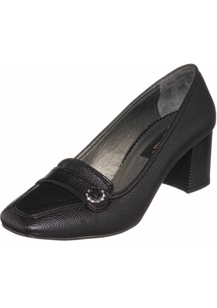 KDR1258 Siyah Rolax Büyük Numara Rahat Geniş Kalıp Kadın Ayakkabısı