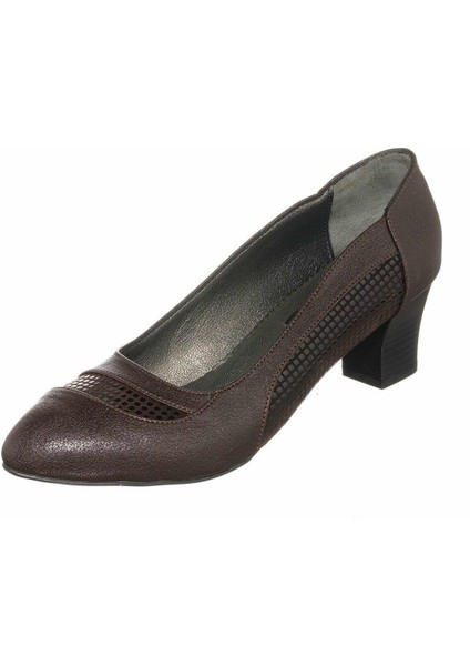 KDR1976 Acı Kahve Rahat Geniş Kalıp Büyük Numara Kadın Ayakkabı Özel Seri