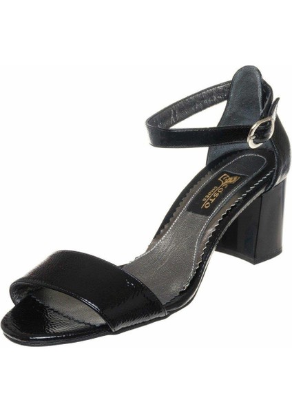 19903 Siyah Rugan Büyük Numara Bayan Ayakkabıları