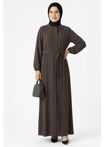 Mismoly Medine Ipeği Mevlana Kesim Cepli Kuşaklı Bol Ferace Vizon indirimleri