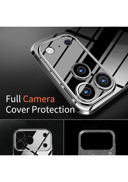 iPhone 17 Pro Max Uyumlu Kamera Korumalı Şeffaf Esnek Silikon Kılıf