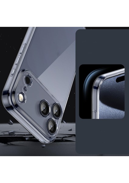 iPhone 17 Pro Max Uyumlu Kamera Korumalı Şeffaf Esnek Silikon Kılıf