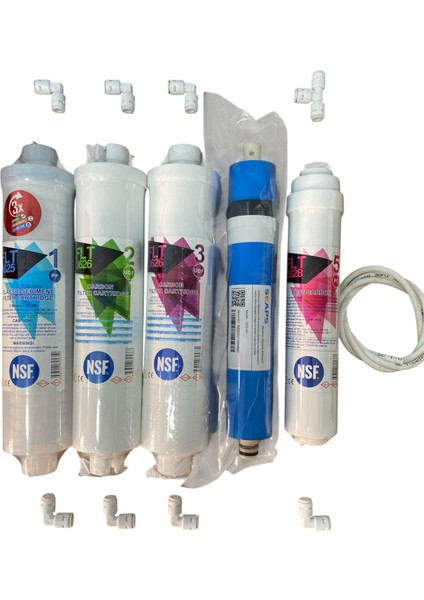 Su Arıtma Filtresi Kapalı Kasa Nsf Onaylı Premium 5 Aşamalı Filtre Seti Inline Filtre Sistemi modelleri