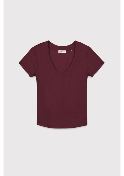 V Yaka Kısa Kol Üst fırsatları