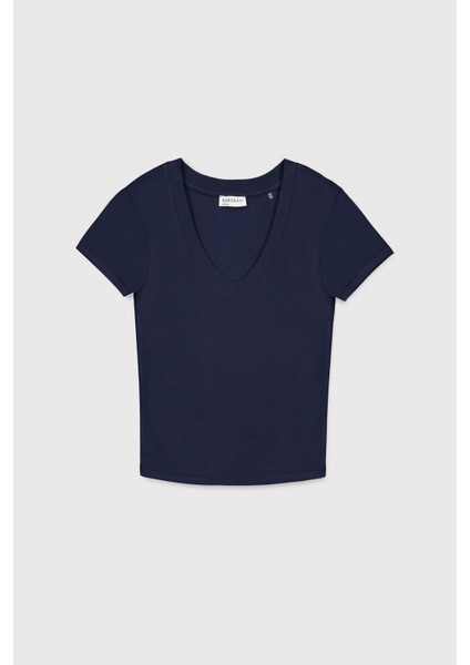 V Yaka Kısa Kol Üst fırsatları