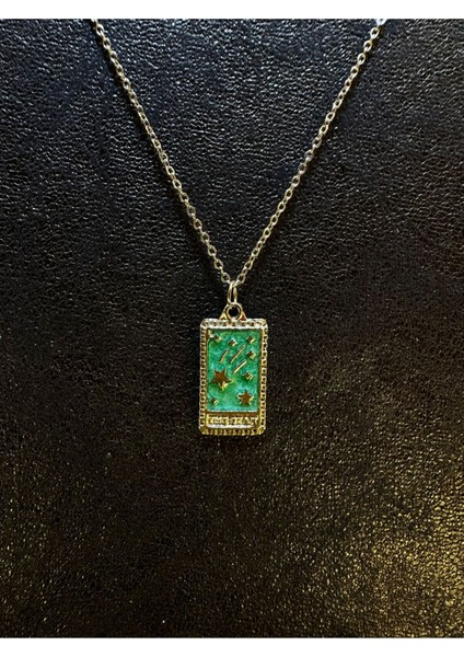 The Star & The Moon Çelik Mineli Kolye