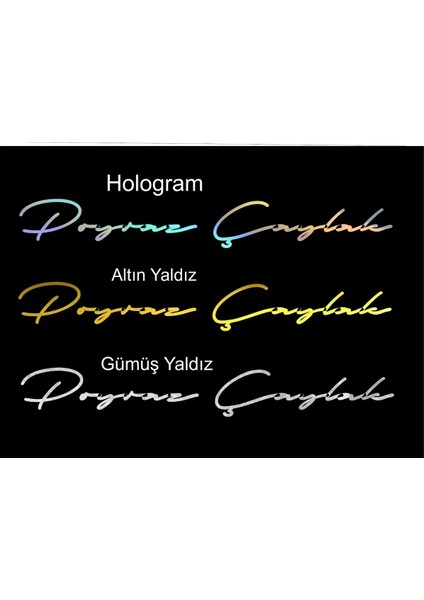 Ad Soyad Imza Model Araç Sticker-Isim Soyisim Araba Yazısı-Ön Cam Araba Yazısı-Motosiklet Sticker