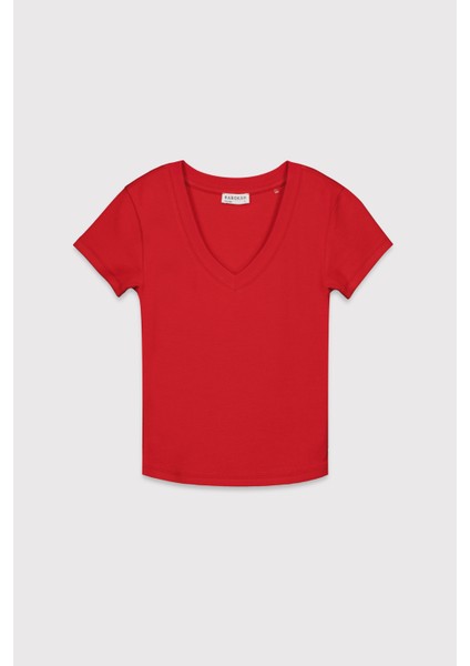 V Yaka Kısa Kol Üst fırsatları