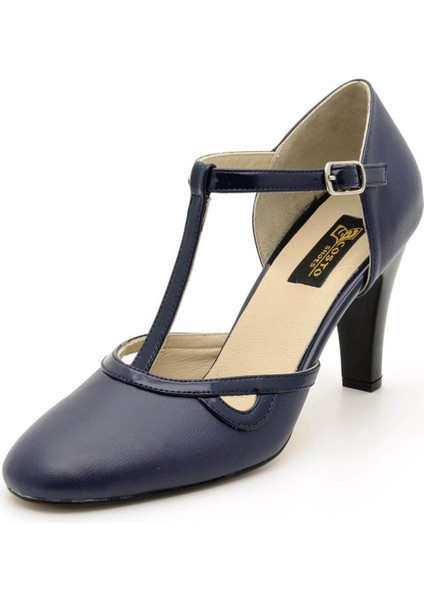 2017 Lacivert Deri Büyük Numara Kadın Ayakkabısı fırsatları