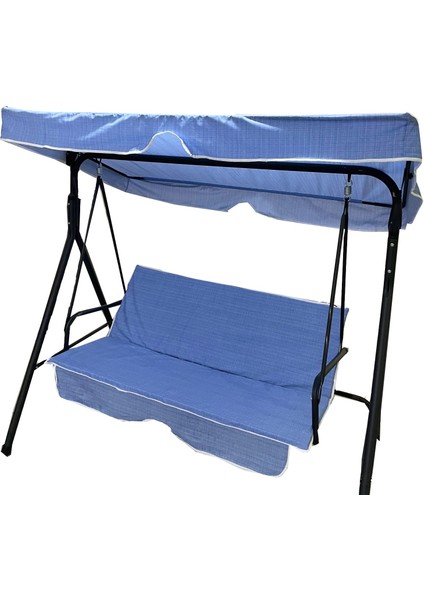 Salıncak Minder Kılıf Takımı(Süngerli)2 Kişilik Vip Minder-Mavi Çizgili fiyatları